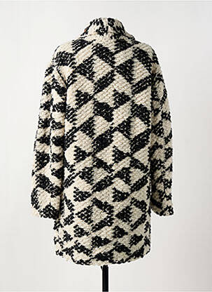 Manteau long coupe droite sans capuche noir MAISON SCOTCH femme