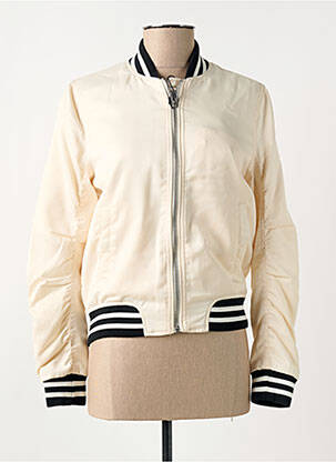 Blouson col col montant beige LEE femme