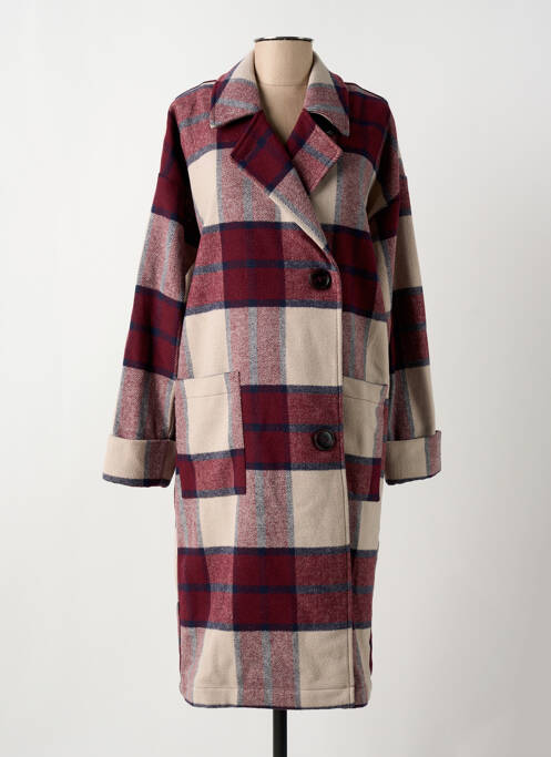 Manteau long rouge MINIMUM pour femme