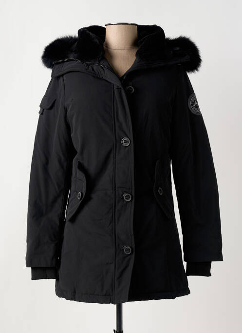 Parka noir HELVETICA pour femme