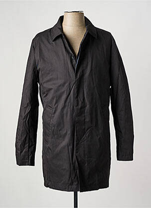 Trench fermeture boutonnée sur le devant sans capuche noir SELECTED homme