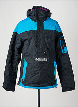 Doudoune poches a capuche bleu COLUMBIA homme