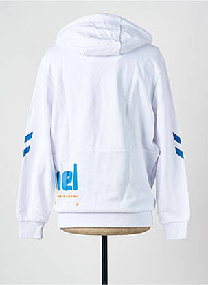 Sweat-shirt à capuche tissage jersey manches longues blanc HUMMEL homme