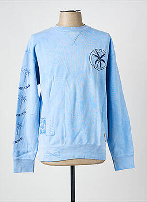 Sweat-shirt stretch manches longues bleu SCOTCH & SODA homme