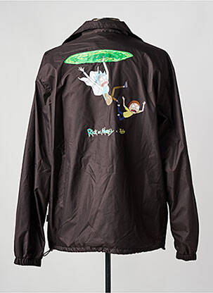 Coupe-vent poches sans capuche noir RICK AND MORTY homme