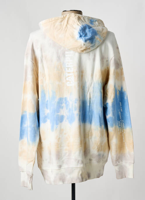 Sweat-shirt à capuche beige CATERPILLAR pour homme