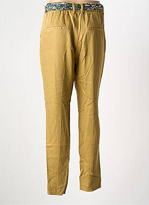 Pantalon chino fermeture zippée sous rabat avec crochet beige LABDIP femme