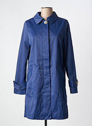 Manteau long coupe droite sans capuche bleu O.P.D.V (ON PARLE DE VOUS) femme