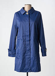 Manteau long coupe droite sans capuche bleu O.P.D.V (ON PARLE DE VOUS) femme