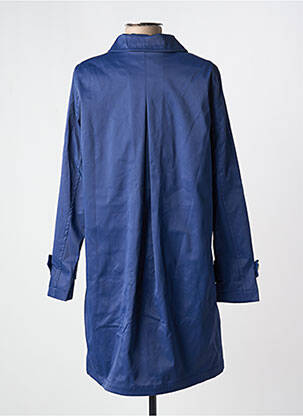Manteau long coupe droite sans capuche bleu O.P.D.V (ON PARLE DE VOUS) femme