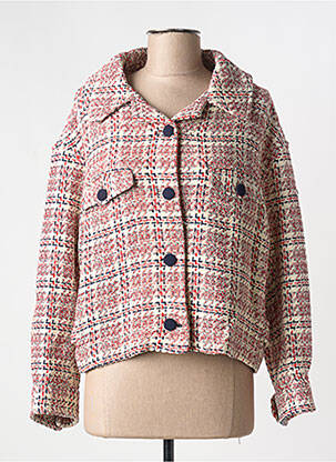 Manteau court coupe droite sans capuche blanc OPULLENCE femme