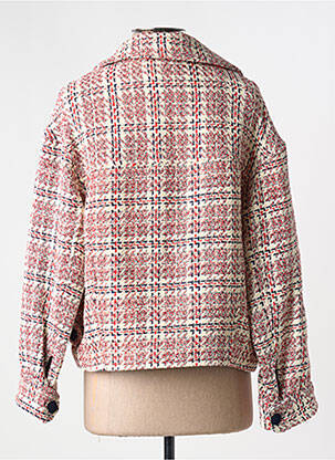 Manteau court coupe droite sans capuche blanc OPULLENCE femme