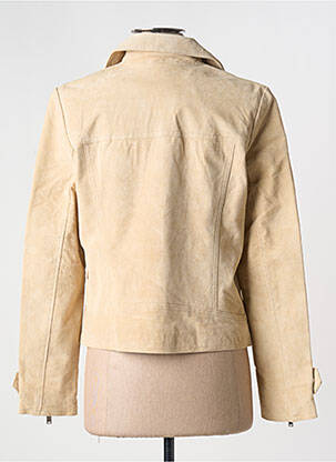 Veste en cuir poches beige VILA femme