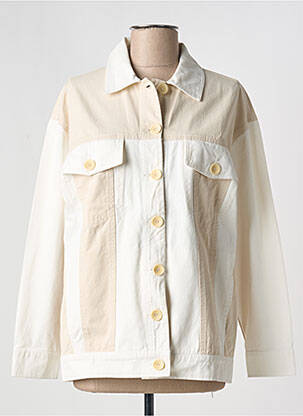 Veste casual coupe droite beige THINKING MU femme