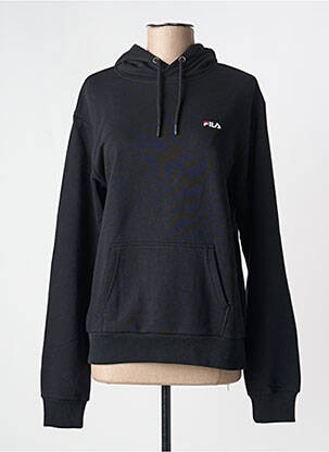 Sweat-shirt à capuche poches manches longues noir FILA femme