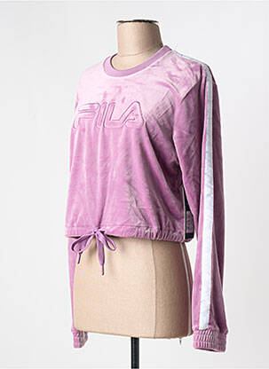 Sweat-shirt manches longues manches longues violet FILA femme