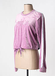 Sweat-shirt manches longues manches longues violet FILA femme