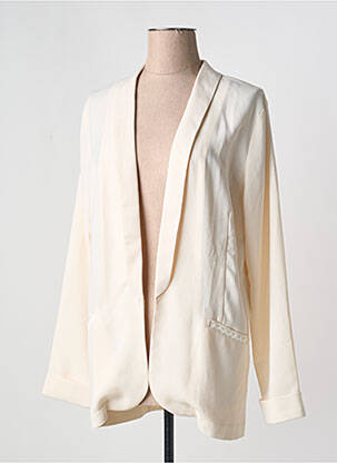 Veste casual col tailleur blanc GRACE & MILA femme