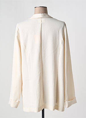 Veste casual col tailleur blanc GRACE & MILA femme