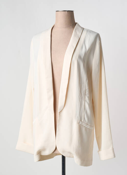 Veste casual col tailleur blanc GRACE & MILA femme