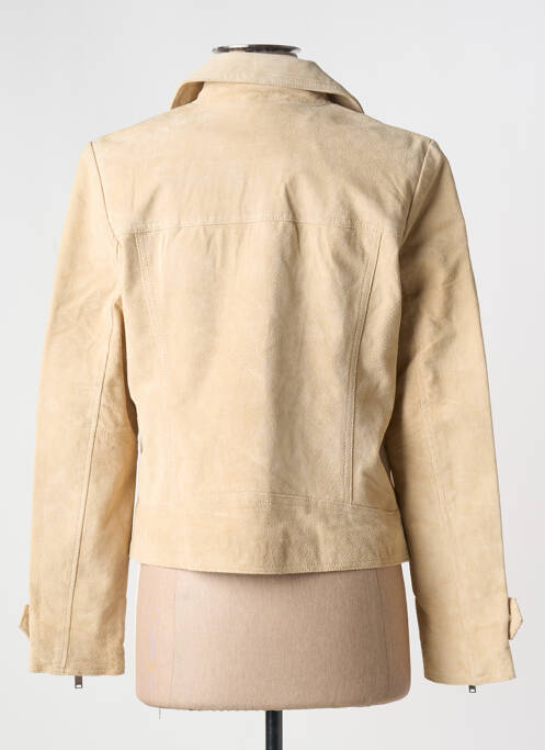 Veste en cuir beige VILA femme