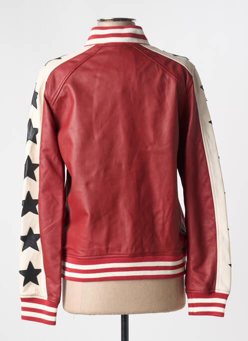 Veste en cuir rouge GOOSECRAFT pour homme