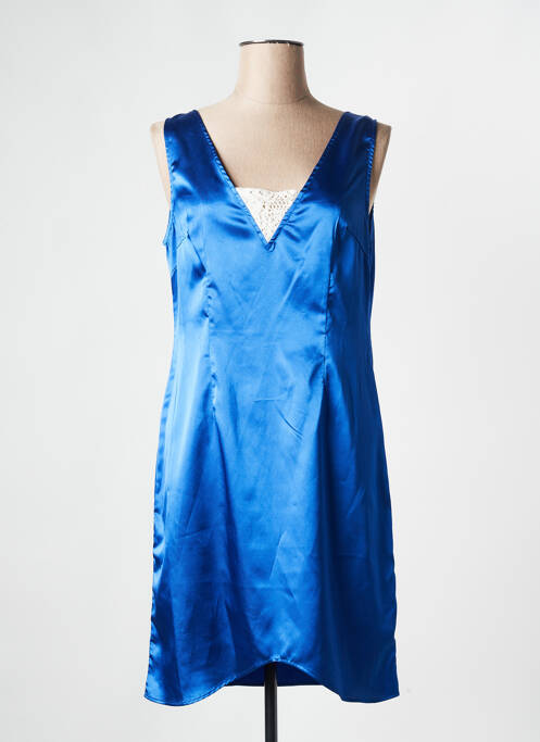 Robe mi-longue bleu M DE MIGUEL pour femme