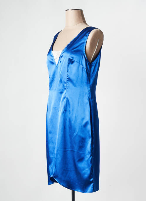 Robe mi-longue bleu M DE MIGUEL pour femme