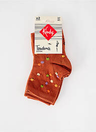 Chaussettes marron KINDY femme