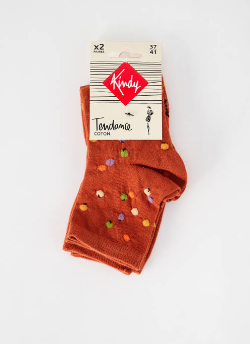 Chaussettes marron KINDY pour femme
