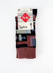 Chaussettes marron KINDY pour homme seconde vue
