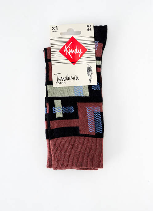 Chaussettes marron KINDY pour homme