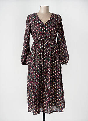 Robe mi-longue marron MOLLY BRACKEN femme