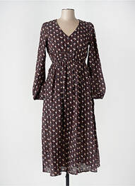 Robe mi-longue marron MOLLY BRACKEN femme