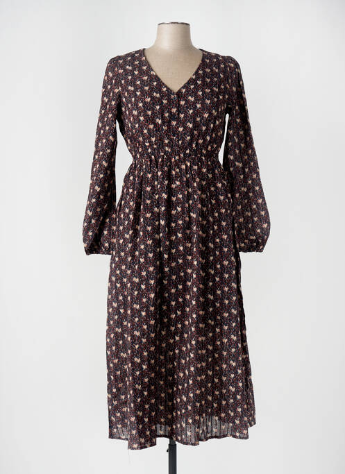 Robe mi-longue marron MOLLY BRACKEN pour femme