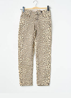 Jeans coupe slim marron MANGO femme