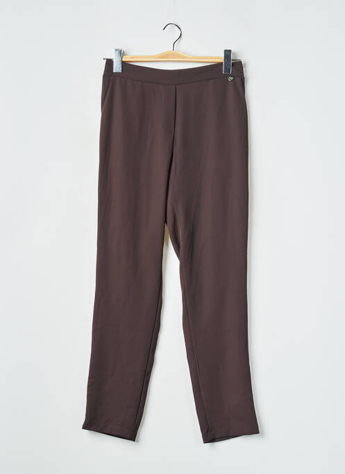Pantalon slim marron AMELIE & AMELIE pour femme