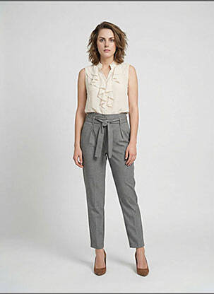 Pantalon chino gris ONLY femme