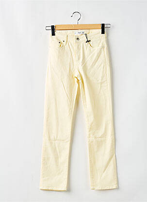 Jeans coupe droite jaune MANGO femme