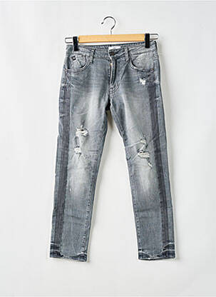 Jeans coupe slim gris LE TEMPS DES CERISES femme