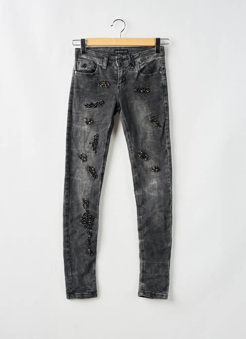 Jeans coupe slim noir ASTRID BLACK LABEL pour femme