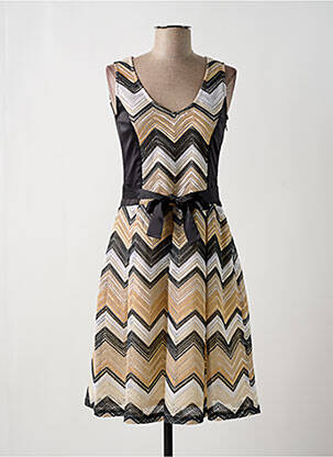 Robe mi-longue beige PAUL BRIAL femme