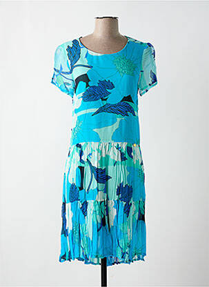 Robe mi-longue bleu PAUL BRIAL femme