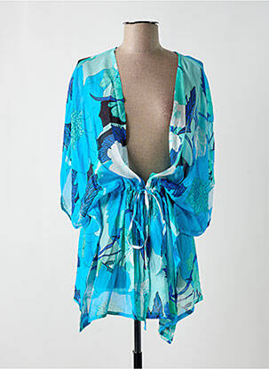 Veste kimono bleu PAUL BRIAL femme