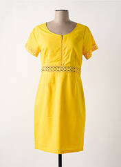 Robe mi-longue jaune PAUL BRIAL pour femme seconde vue