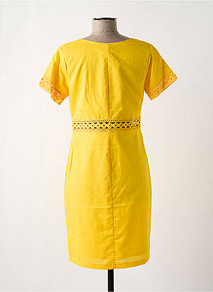 Robe mi-longue jaune PAUL BRIAL femme
