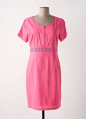Robe mi-longue rose PAUL BRIAL pour femme seconde vue