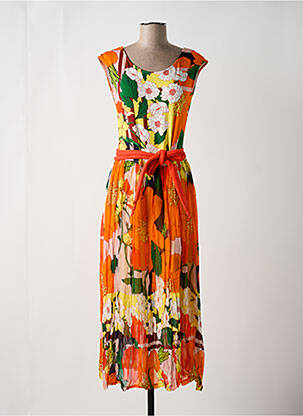 Robe longue orange PAUL BRIAL femme