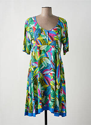 Robe mi-longue vert PAUL BRIAL femme