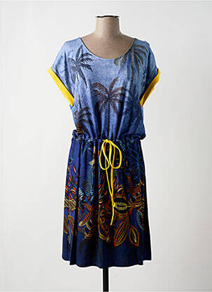 Robe mi-longue bleu PAUL BRIAL femme
